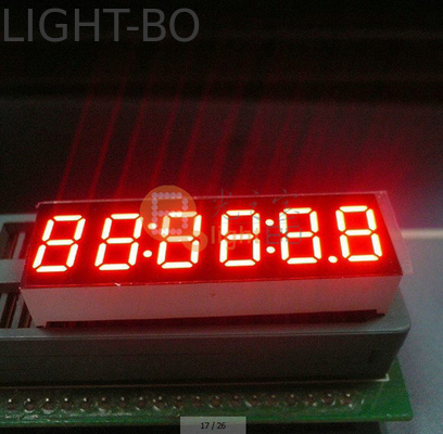 Δείκτης ρολογιού LED μεγέθους 6 ψηφίων με μήκος κύματος 515-525nm και πηγή ηλεκτρικής ενέργειας