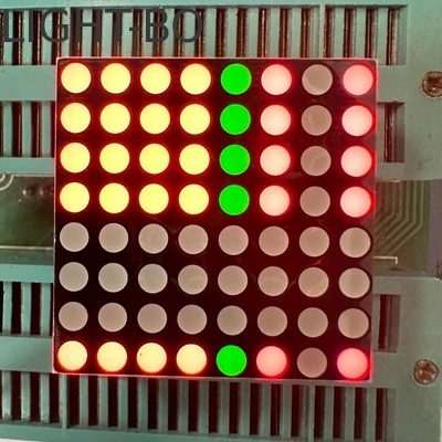 Κοινή απόδοση σταθεροποιητή ανόδου 3mm 8*8DOT Ματρίκη LED οθόνη δίχρωμη κόκκινη/πράσινη για κινητά σήματα