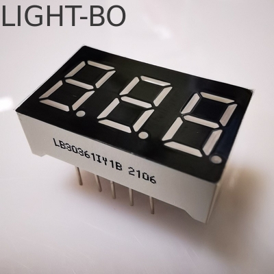 Καλή τιμή. Οθόνη LED Super Bright Amber 7 Segment 3 Digit 9.2mm Κοινό Καθοδικό για το Μέτρο Πίνακα σε απευθείας σύνδεση