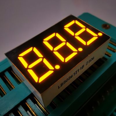 7 Τομέας 3 ψηφίων 9.2mm LED οθόνη Super Bright Amber Common Cathode για το μετρητή πάνελ