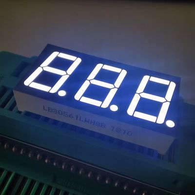 Κοινή καθοδική οθόνη LED Ultra Bright White Grey Surface 7 Segment 3digit 14.2mm για ελεγκτή θερμοκρασίας