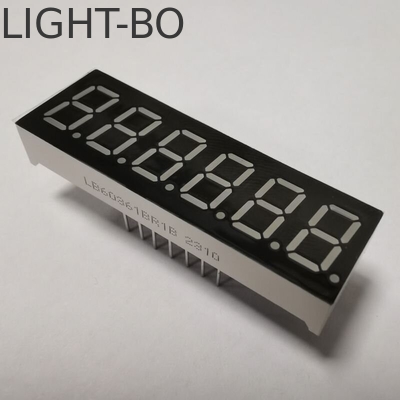 Υπερ φωτεινή κόκκινη οθόνη LED 6 ψηφίων 0,36 ιντσών 7 τμημάτων, που χρησιμοποιείται ευρέως για πίνακα οργάνων