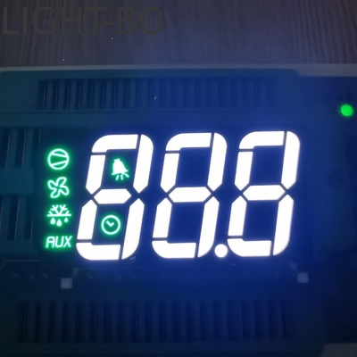 Υπερλευκή/καθαρή πράσινη τριψήφια οθόνη LED 7 τμημάτων κοινή κάθοδος για ψυγείο