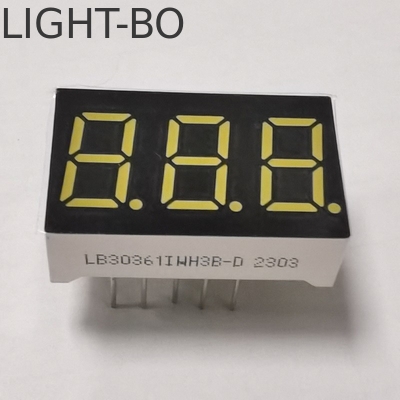 Υπερφωτεινή λευκή οθόνη LED 3 ψηφίων 7 τμημάτων 0,36 