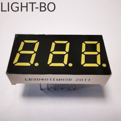 Τριψήφια λευκή7 μεγέθους οθόνη LED κοινή κάθοδος για δείκτη θερμοκρασίας