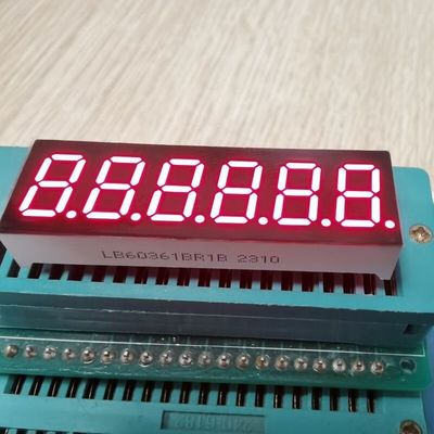 Υψηλή φωτεινή κόκκινη οθόνη LED 6 ψηφίων 0,36 ιντσών 7 τμημάτων, που χρησιμοποιείται ευρέως για πίνακα οργάνων