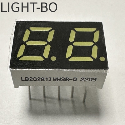 2 ψηφία 7mm 7 τμήματα LED οθόνη υπερ φωτεινή λευκή κοινή άνοδος για οικιακές συσκευές