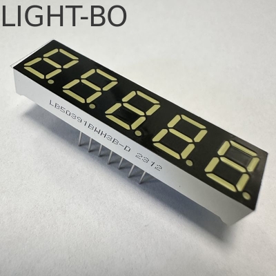 Υπερ-Λευκό 7 Τμήμα LED οθόνη 5 ψηφίων 0,39 ιντσών κοινό άνοδο για ψηφιακό δείκτη