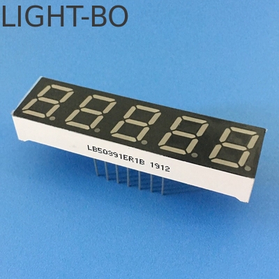 Υπερ φωτεινό κόκκινο 7 τμήματα LED οθόνη 0,39 ιντσών 5 ψηφίων κοινό άνοδο για ψηφιακό μετατροπέα συχνότητας