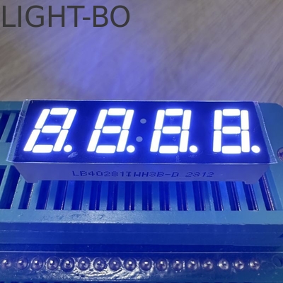 Λευκή οθόνη LED 7mm 4 ψηφίων 7τμήματος κοινό άνοδο για πίνακα πολυμετρητή