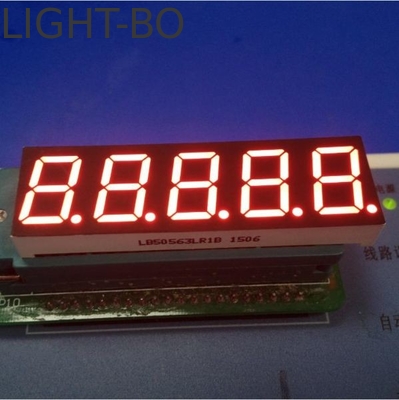 Υπερ φωτεινό κόκκινο 14,2mm 5 ψηφίων 7 τμήματα LED οθόνη κοινή κάθοδος