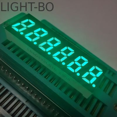 Μικρό μέγεθος 6 ψηφίων 7 τμημάτων LED οθόνη κοινό ανόδιο πράσινο για μετατροπέα συχνοτήτων