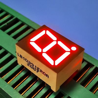 Οθόνη LED Κοινή ανόδα Υπερ φωτεινό κόκκινο μονό ψηφίο 0,39 ιντσών 7 τμήματα για πίνακα οργάνων
