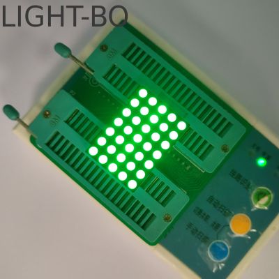 Καθαρό πράσινο 3mm 5 x 7 DOT Matrix LED οθόνη για ψηφιακό δείκτη ρολογιού ζώνης ώρας