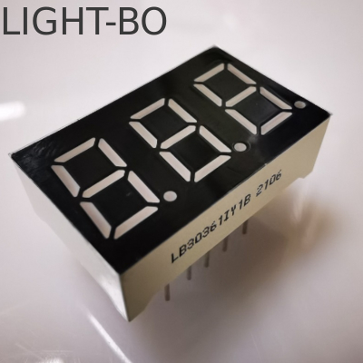 7 Segment 3 Ψηφίων 9.2mm Εξαιρετικά Φωτεινή Κίτρινη LED Οθόνη Κοινής Ανόδου για Panel Meter