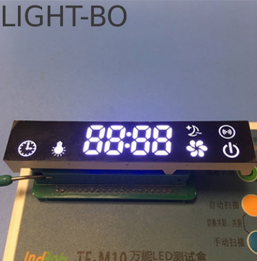 Μονάδα οθόνης LED 7 τμημάτων εξαιρετικά λευκού χρώματος χαμηλού κόστους για απορροφητήρα κουζίνας / εστία