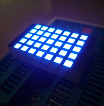 Εξαιρετικά φωτεινή μπλε οθόνη LED dot matrix 3mm 5*7 τετραγωνική, σειρά καθόδου, στήλη ανόδου για ένδειξη ορόφου ανελκυστήρα