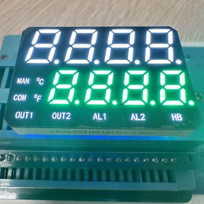 Καλή τιμή. High Brightness White /Pure Green Dual Line 7 Segment LED Display Common Anode for Temperature Indicator σε απευθείας σύνδεση