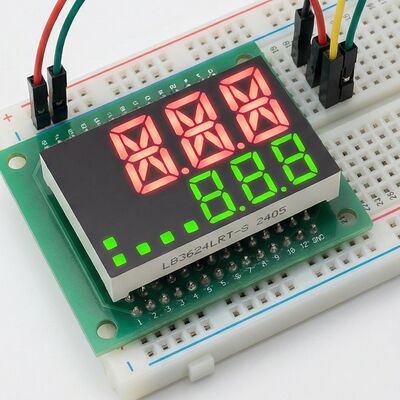 3 Digit 7 Segment LED Display Customized Dual Line Common Cathode for Temperature Controller
