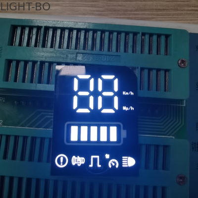 Φωτεινή λευκή προσαρμοσμένη 2 ψηφία 7 τμήμα LED οθόνη 0,40 ιντσών