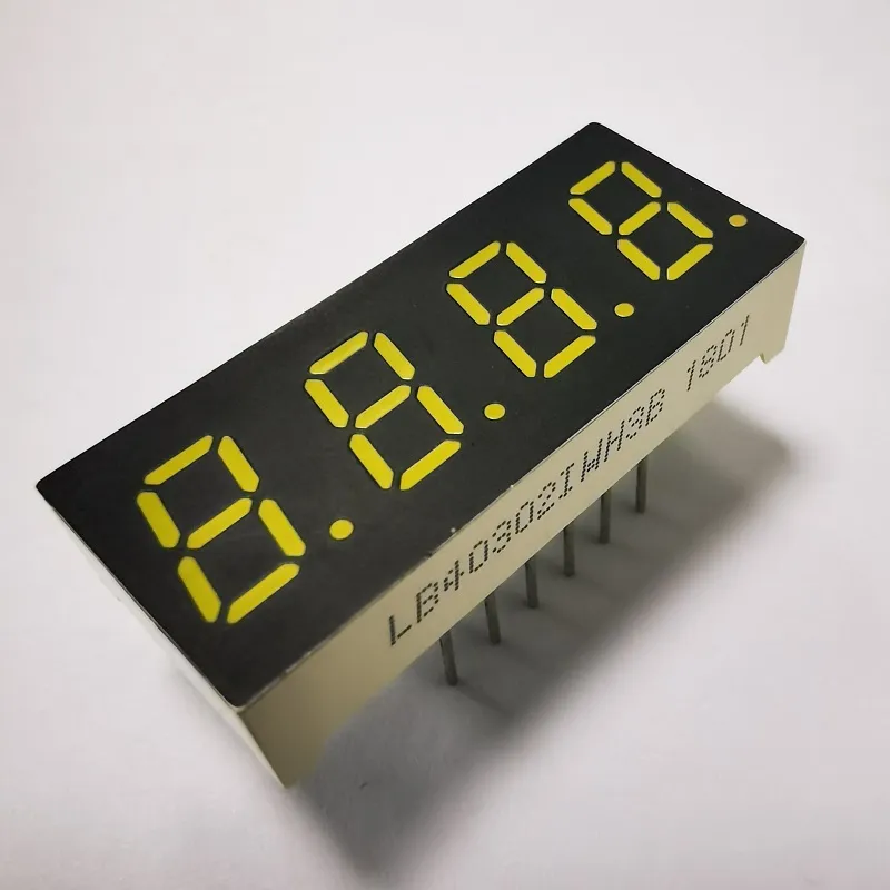 Λευκή 7,62mm 4Digit 7 Segment LED οθόνη κοινό άνοδο για δείκτη θερμοκρασίας 0