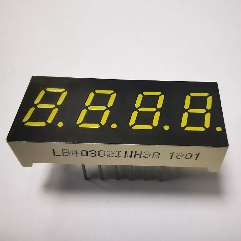 Λευκή 7,62mm 4Digit 7 Segment LED οθόνη κοινό άνοδο για δείκτη θερμοκρασίας 1