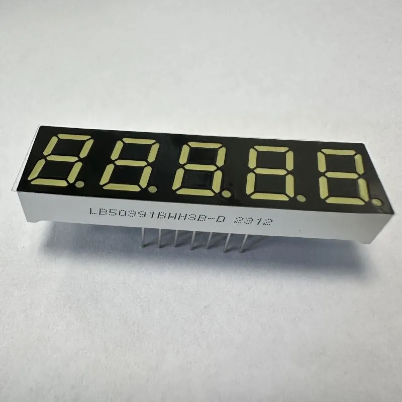Υπερ-Λευκό 7 Τμήμα LED οθόνη 5 ψηφίων 0,39 ιντσών κοινό άνοδο για ψηφιακό δείκτη 0