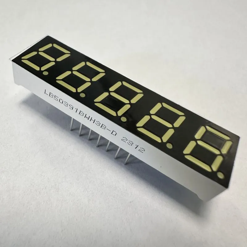 Υπερ-Λευκό 7 Τμήμα LED οθόνη 5 ψηφίων 0,39 ιντσών κοινό άνοδο για ψηφιακό δείκτη 1