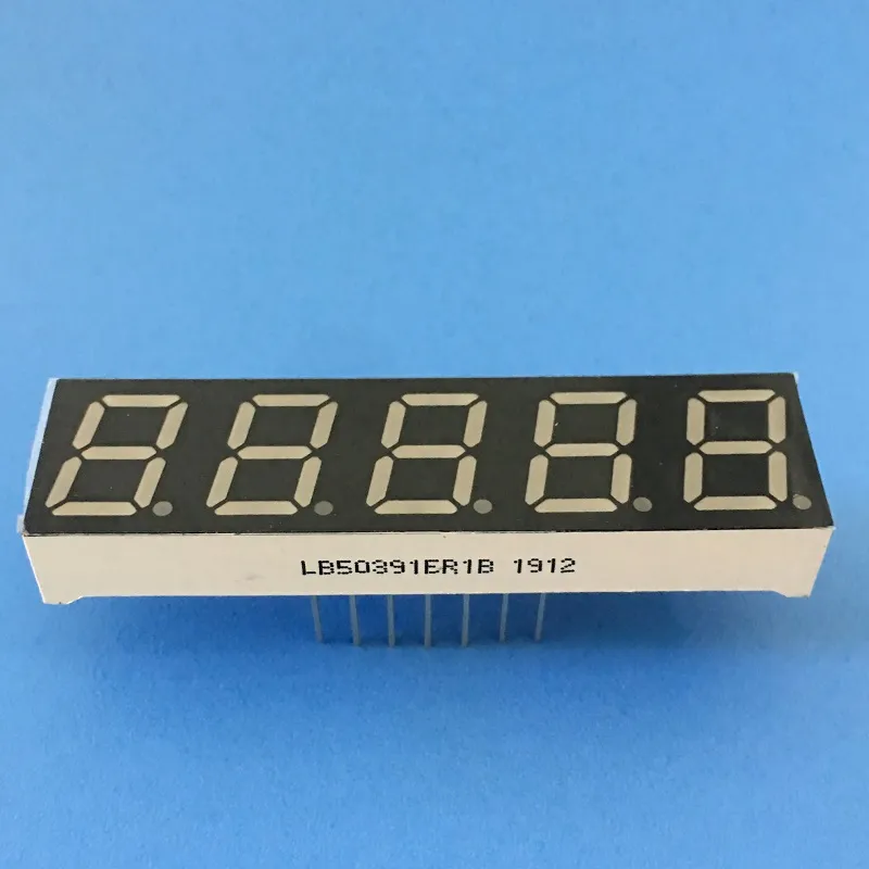 Υπερ φωτεινό κόκκινο 7 τμήματα LED οθόνη 0,39 ιντσών 5 ψηφίων κοινό άνοδο για ψηφιακό μετατροπέα συχνότητας 4