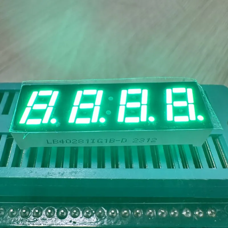 Ηλεκτρονική οθόνη LED 7 τμήματος 4 ψηφίων Καθαρό πράσινο κοινό κάθοδο για την υγρασία θερμοκρασίας 0