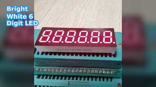 Οθόνη LED 0,36 ιντσών 6 ψηφίων λευκή 7 τμημάτων